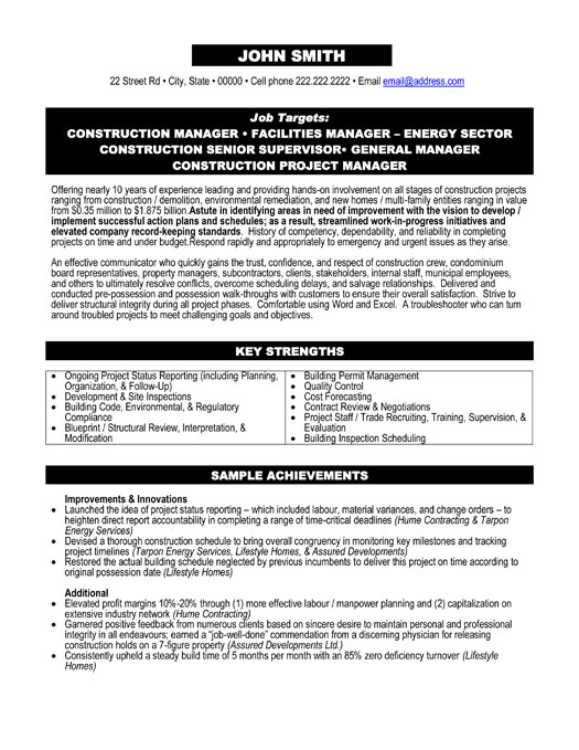 Senior Supervisor Resume Sample & Template