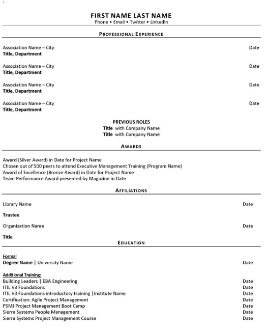 Senior Technology Executive Resume Sample & Template Page 2