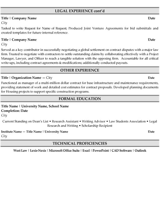 Legal Clerk Resume Sample & Template Page 2