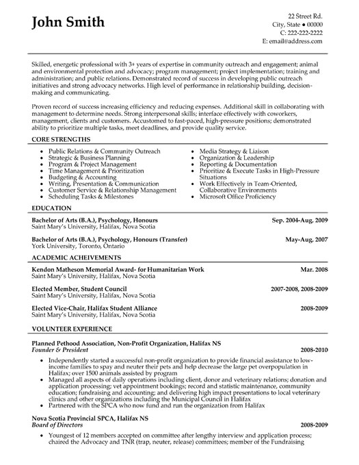 Environmental Advocator Resume Sample & Template
