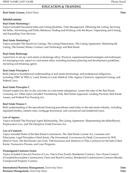 Real Estate Agent Resume Sample & Template Page 2
