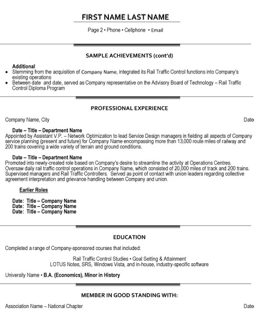 Transportation Coordinator Resume Sample & Template Page 2